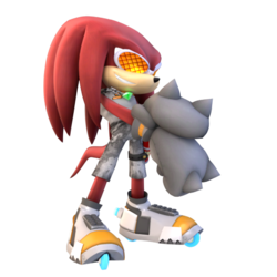 Alternate costume of Knuckles in Project Plus.