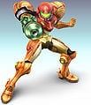 Samus with her Arm Cannon in Brawl.