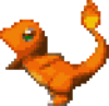 Charmander as it appears in Super Smash Bros.