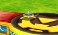 Closeup of a thrown Gyro in Super Smash Bros. for Nintendo 3DS.