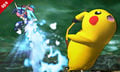 Using Hydro Pump on Pikachu.