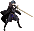 Male Byleth with the Sword of the Creator.