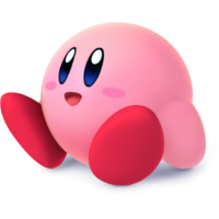 Kirby as he appears in Super Smash Bros. 4.