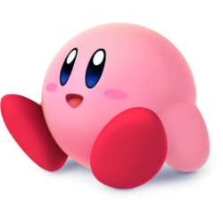 Kirby as he appears in Super Smash Bros. 4.