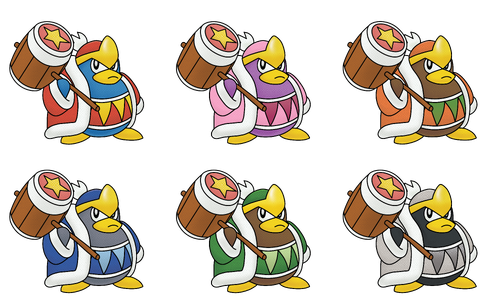 King Dedede's alternate costumes in Remix