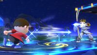 Villager catches and throws an arrow in Smash 4.