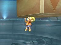 Lucas performing the Teleport glitch