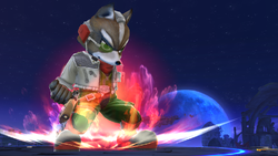 Fire Fox charging up in SSB4.