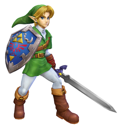 Artistic rendering of Link's alternate costume in Project M, resembling his appearance in Melee.