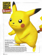 Scan of Smash Files #06 from volume 211 of Nintendo Power, featuring Pikachu.