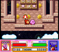 A Parasol Waddle Dee as it appears in Kirby Super Star. From the Kirby Wikia.
