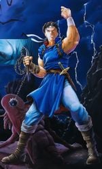 Artwork of Richter Belmont from Castlevania: Rondo of Blood.