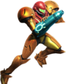 Samus as she appears on the cover for Super Smash Bros. for Nintendo 3DS.