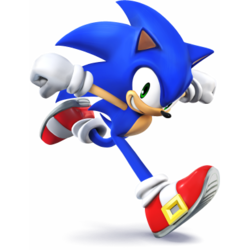 Sonic as he appears in Super Smash Bros. 4.