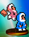 Ice Climbers trophy from Super Smash Bros. Melee.