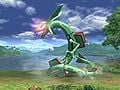 Rayquaza flashes its eyes before creating an explosion.