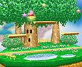 Kirby in the Melee version of Dream Land.