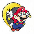 Artwork of Mario using his Cape from Super Mario World.