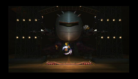 Kirby spinning his hammer in the E3 2006 trailer for Brawl. It resembles how he spins it in Melee, but in Brawl, he spins it horizontally in midair, meaning that it was changed during development.