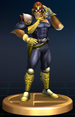 Captain Falcon trophy from Super Smash Bros. Brawl.