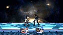 Falco performing a Laser lock on Snake.