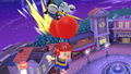 Balloon High Jump damages Meta Knight during ascent.