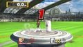 Zero Suit Samus in the contest in Super Smash Bros. for Wii U.