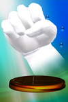 Master Hand trophy from Super Smash Bros. Melee.