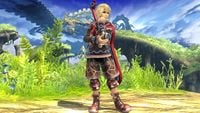 Shulk's first idle pose in Super Smash Bros. for Wii U.