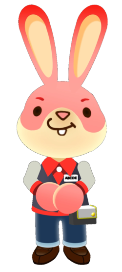 Official artwork of Arcade Bunny from Nintendo Badge Arcade.