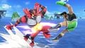 Using its dash attack on Little Mac on Big Blue.