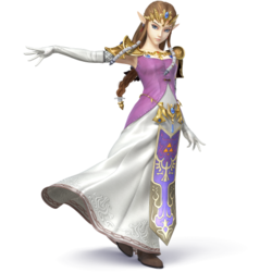 Zelda as she appears in Super Smash Bros. 4.