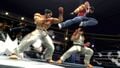 Ryu fighting Terry and Kazuya on Boxing Ring.