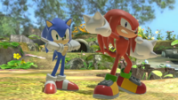 Knuckles the Echidna as he appears in Super Smash Bros. Ultimate.